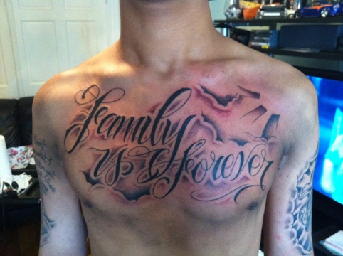 Archive for Chest tattoo chest tattoos lettering